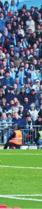  ?? BEN STANSALL/AFP/ GETTY IMAGES ?? Bernardo Silva finds the target in the 84th minute to send Manchester City through to the FA Cup final