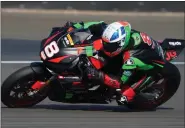  ?? ?? Lewis Rollo, here in action last season, has made the step-up to the British Superbikes this season and made his debut at the weekend. Image: Camipix Photograph­y