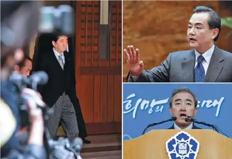  ?? LEFT: YUYA SHINO / REUTERS; TOP RIGHT: ZHANG WEI / CHINA DAILY; BOTTOM RIGHT: PARK JIM-HEE / XINHUA ??