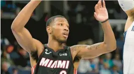  ?? BRANDON DILL/AP ?? Undrafted rookie Jamal Cain could have the Heat rethinking their regular-season roster with his breakthrou­gh start to the NBA preseason.