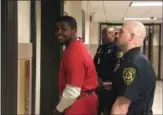  ?? CARL HESSLER JR. — DIGITAL FIRST MEDIA ?? William Durell Wilson, 32, of Norristown, is escorted by sheriff’s deputies from Montgomery County courtroom where he was sentenced Thursday.