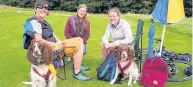  ??  ?? Day out Gemma, Brooke and Maddy enjoyed the pet show and a third place for Muck in the obedience class. Eigg will try again next year.