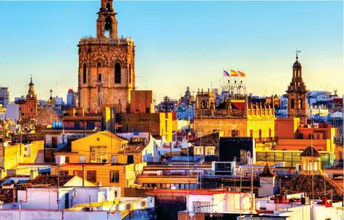  ??  ?? Soaring sight: The bell tower of Valencia’s cathedral, where you can also visit the Holy Grail chapel