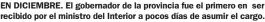  ?? ?? EN DICIEMBRE. El gobernador de la provincia fue el primero en ser recibido por el ministro del Interior a pocos días de asumir el cargo.