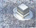  ?? AP Photo/Amr Nabil ?? A general view of the Kabba at the Grand Mosque is seen Wednesday during the Hajj pilgrimage in the Muslim holy city of Mecca, Saudi Arabia.
