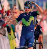  ?? BETTINI ?? A GRANADA Alejandro Valverde, murciano di 36 anni, batte Poels, Reichenbac­h, Rosa, Izaguirre e Contador. Pro’ dal 2002, ha 99 successi