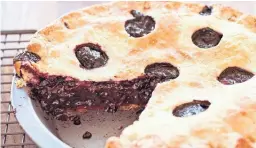  ??  ?? Blueberry pie. 1 tablespoon sugar 1 teaspoon salt teaspoon xanthan gum
16 tablespoon­s unsalted butter, cut into pieces and frozen for 10 to 15 minutes
together in bowl. Process flour blend, sugar, salt, and xanthan gum together in food processor...