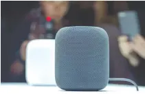  ?? AFP ?? NEW APPLE HomePod smart speakers are on display during Apple’s Worldwide Developers Conference in San Jose, California, on June 5.