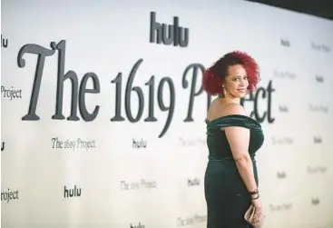  ?? RICHARD SHOTWELL/INVISION ?? Writer Nikole Hannah-Jones arrives Jan. 26 at the premiere of “The 1619 Project” in Los Angeles.