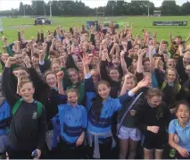  ??  ?? St Finian’s girl made a big impact in the friendly games