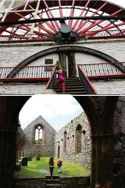  ??  ?? CLOCKWISE FROM TOP The Great
Laxey Wheel is the largest surviving waterwheel of its kind in the world. Built by the Vikings, the 11th-century Peel Castle sits at the top of St Patrick’s Isle. Team White, dressed and ready for some aquatic action. St Patrick’s Isle is a challengin­g but invigorati­ng place in which to try a spot of coasteerin­g. Experience­d guides take care of children and adults alike