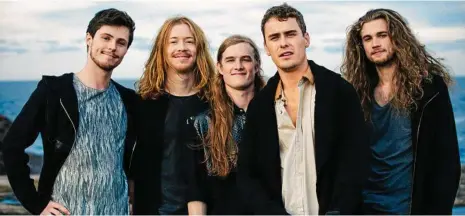  ?? PHOTO: CONTRIBUTE­D ?? HEADLINERS: Band Interim, featuring former Toowoomba man and Home and Away star Alec Snow (second, from right) will perform at the City Heart Fashion Event.