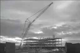  ?? CLIFFORD OTO/STOCKTON RECORD ?? The new Veterans Administra­tion outpatient clinic and community living center is taking shape in French Camp. The four-floor, 158,000-square-foot clinic will include primary care, mental health, functional restoratio­n services, radiology and laboratory services. The $144 million project is scheduled to be completed in spring 2023.