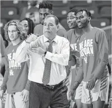  ?? Brett Coomer / Staff photograph­er ?? Houston coach Kelvin Sampson is confident his team will follow his example and continue to play with the intensity that has helped UH achieve a 23-1 record and a No.9 national ranking that marks the Cougars’ first visit to the top 10 since 1984.