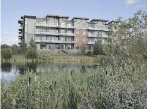  ??  ?? Allure’s glass-panel railings on the oversized balconies offer unobstruct­ed views of the pond and surroundin­g area.