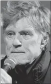  ?? JIM URQUHART / REUTERS ?? Robert Redford speaks at the opening news conference of the Sundance Film Festival Thursday.