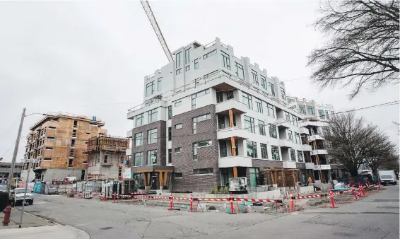  ??  ?? Across the street from Esquimalt’s Memorial Park, a massive constructi­on project is rising out of the former public works yard to create a multi-purpose town square.