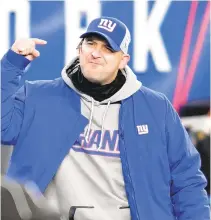  ?? KOSTROUN/AP BILL ?? Giants head coach Joe Judge reacts during the second half against the Buccaneers on Nov. 2 in East Rutherford, N.J.