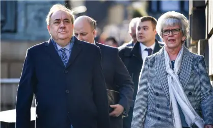  ??  ?? Former SNP leader Alex Salmond is on trial at Edinburgh High Court for allegedly assaulting multiple women, which he denies. Photograph: Jeff J Mitchell/Getty Images
