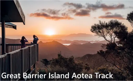  ?? ?? Above: A magnificen­t sunset from the balcony. Photo by Auckland Tourism, Events & Economic Developmen­t