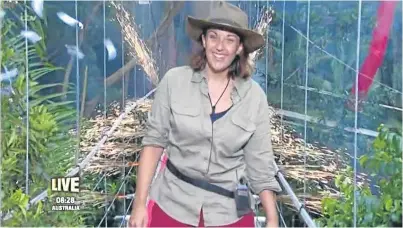  ??  ?? Kezia Dugdale leaves the jungle on last night’s show.