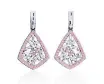  ?? ?? PINK diamonds give a subtle twist to delicate pendant earrings.