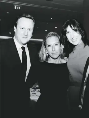  ??  ?? With David and Samantha Cameron at the Conservati­ve Summer Ball, 2016