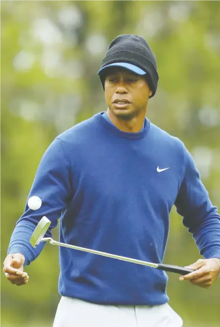  ?? Warren Littl e/Gett y Imag es ?? Tiger Woods, seen here at Bethpage Black Monday, sat out the final practice round ahead of the PGA Championsh­ip, but was just getting some rest Wednesday, said agent Mark Steinberg.