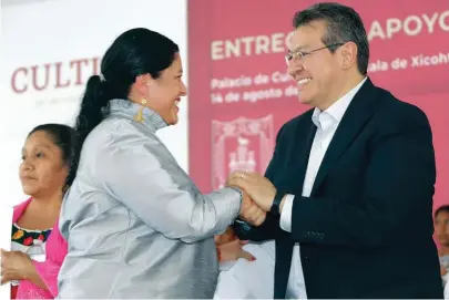  ?? ESPECIAL ?? La secretaria de Cultura estuvo acompañada por el gobernador de Tlaxcala.