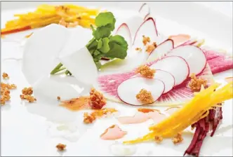  ?? The Associated Press ?? This photo provided by The Culinary Institute of America shows a vegetable carpaccio.