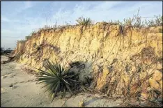  ?? STAFF FILE PHOTO ?? Between 2003 and 2013, the beach alongside the planned developmen­t shrank by 108 feet. A rock groin and a sand dune will be built to protect the beach.