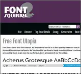  ??  ?? Auf der Webseite von Font Squirrel  nden Sie eine große Auswahl an Gratis-Schriften.