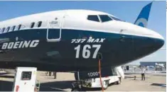  ??  ?? A Boeing 737 Max 9 test plane is presented on the tarmac of Le Bourget on June 18, the eve of the opening of the Internatio­nal Paris Air Show.