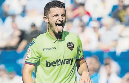  ?? FOTO: PERE PUNTÍ ?? Enis Bardhi El jugador del Levante espera que la visita al Real Madrid del próximo fin de semana vuelva a ser fructífera