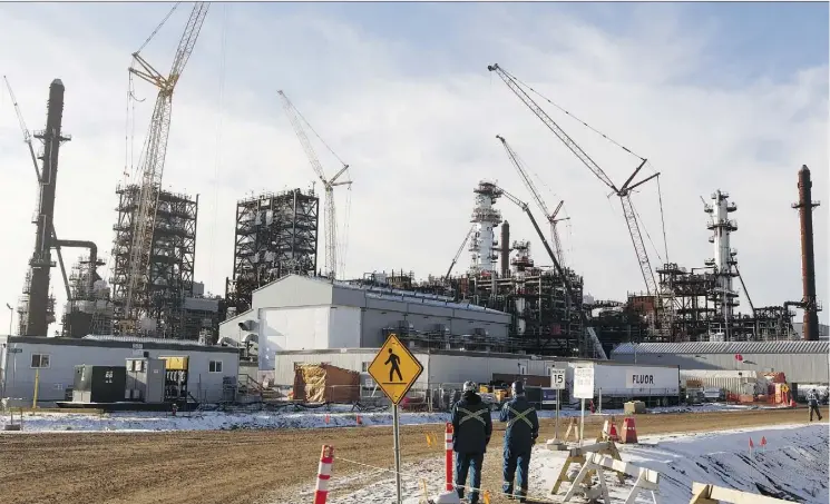  ?? IAN KUCERAK/FILES ?? Concerns remain that billions in tax dollars could be at risk if the $9.7-billion Sturgeon Refinery operation stumbles — as a number of other provincial investment­s have.