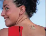  ??  ?? Spain’s waterpolo olympic team member Maica Garcia during a training session in Barcelona, Spain.