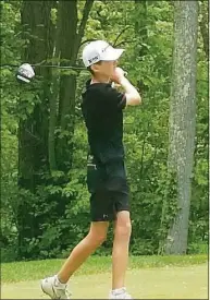  ?? Joe Morelli / Hearst Connecticu­t Media ?? Cam St. Pierre of Shelton shot a 35 at Tradition GC at Wallingfor­d in the Gaels’ 162-183 victory over North Haven.