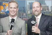  ?? Fox Sports ?? JOE BUCK, left, and John Smoltz reflect TV’s usual East Coast bias, but there’s much more to dislike.