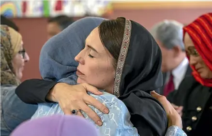  ??  ?? Members of the Christchur­ch Muslim community met Prime Minister Jacinda Ardern at the Canterbury Refugee Centre in Phillipsto­wn.