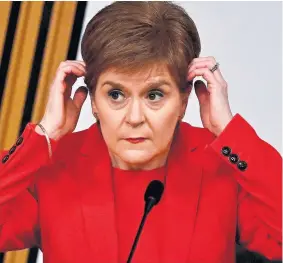  ??  ?? PRESSURE
First Minister Nicola Sturgeon gives evidence to committee