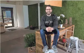  ?? MARK HOFFMAN / MILWAUKEE JOURNAL SENTINEL ?? Flowers for Dreams co-founder and CEO Steven Dyme sits in the company's soon-to-open Milwaukee location.