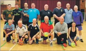  ?? KC_c11walking­football01 ?? The players who attended one of the recent walking football sessions.