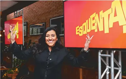  ??  ?? Regina Casé estreia domingo a novo Esquenta!, que vai misturar gravações no estúdio e viagens pelo país