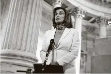  ?? Anna Moneymaker / New York Times ?? “What they have is so meager that it insults the intelligen­ce of the American people,” House Speaker Nancy Pelosi said.