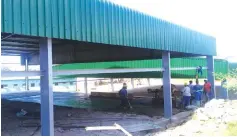  ??  ?? Constructi­on of the Kariba People’s Market is nearing completion much to the relief of vendors and customers who will have a spacious place to operate from. Picture: Walter Nyamukondi­wa