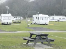  ??  ?? Vacant The caravans at Aberfeldy Caravan Park won’t take any newcomers now the park is closed