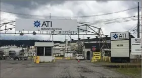  ?? Post-Gazette ?? Allegheny Technologi­es Inc.’s Midland operations in June 2018. ATI reported a $2 million fourth-quarter loss at the mill because of U.S. tariffs.