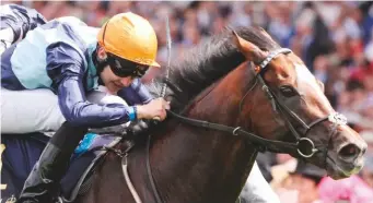  ??  ?? Charlie Bishop pilots Accidental Agent to victory in Royal Ascot’s Queen Anne Stakes