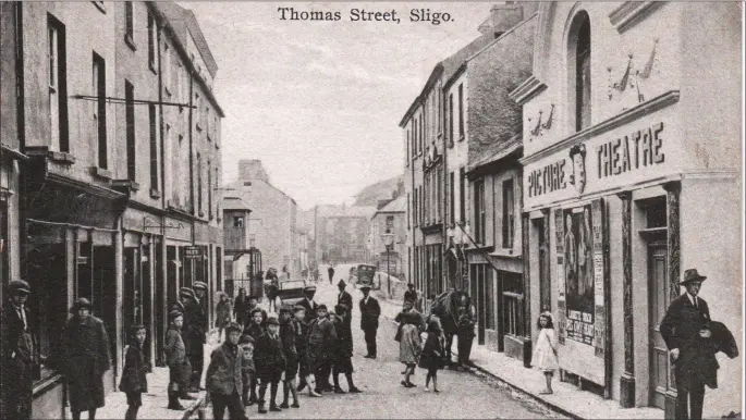  ??  ?? A postcard of the ‘ Picture Theatre’ at Thomas Street, Sligo, now Bridge Street, taken in 1924.
Image courtesy of Michael Farry