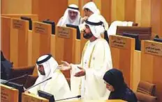 ?? Abdul Rahman/Gulf News ?? Salem Ali Al Shehi, member from Ras Al Khaimah, speaking at the FNC session in Abu Dhabi yesterday.